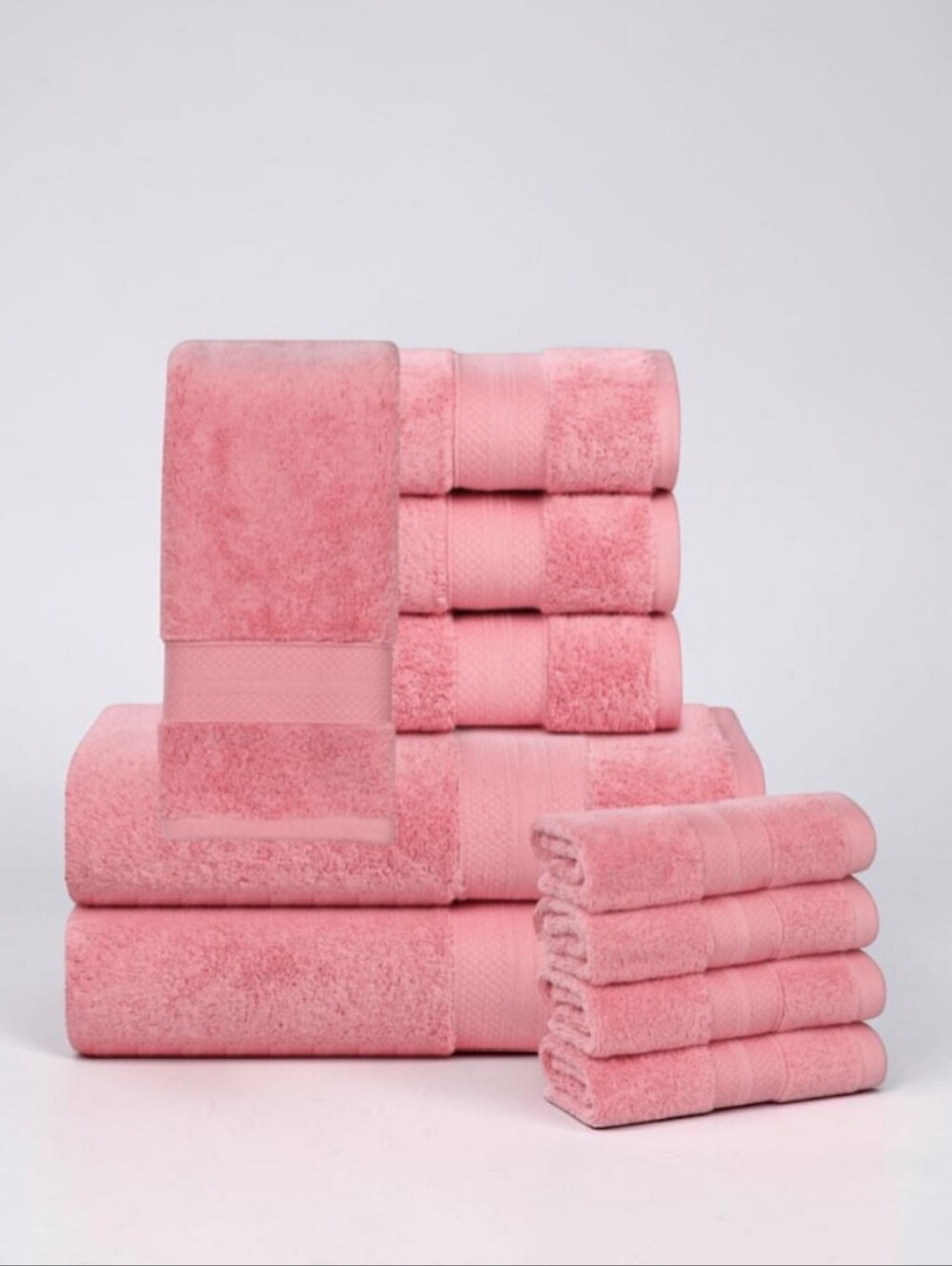 🆕Premium Soft Pink Bath Set Plush Absorbent Face Hand Bath Turkish Cotton Towel - Picture 2 of 12